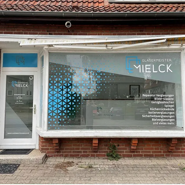 Außenansicht des Laden von Glasermeister Mielck