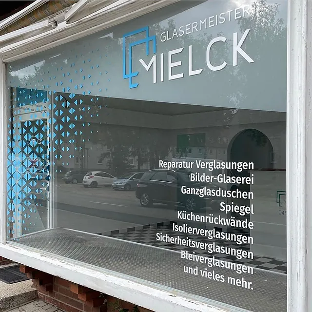 Außenansicht des Laden von Glasermeister Mielck